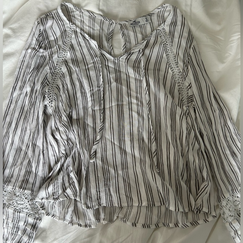 Hollister striped blouse size small